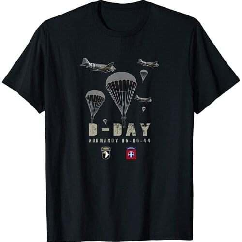 USA Paratroopers D-Day WWII Normandy 82nd 101nd Airborne T-Shirt(1)
