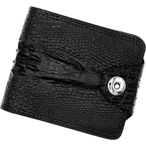 Classic Gift Retro Magnetic Buckle Multi Pocket PU Leather Bifold Card Holder Men Wallet Purse Wear Resistant Practical Fashion