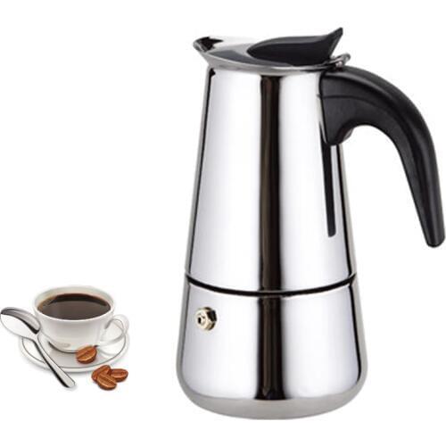 Stainless Moka Espresso Coffee Maker Mocha Italian Top Moka Cafeteira Cottura Filtro Latte Stovetop Filter Coffee Pot Percolator