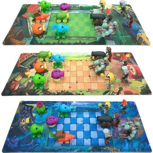 Plants Vs Zombies Game Pad Battle Map Mouse Pad Scene Map 40cmx90cm Pvc Action Figure Model Toy Gift For Boys