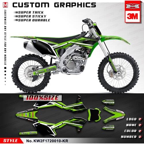 KUNGFU GRAPHICS Motorcycle Vinyl Decals Stickers Dirt Bike Décor for KX250F KXF 250 2017 2018 2019 2020, Customizable
