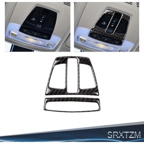 SRXTZM Car Interior Dome Reading Light Lamp Frame Carbon Fiber Cover For Bmw F20 F30 F34 F32 X1 F15 X6 F16 Trim Decor Frame