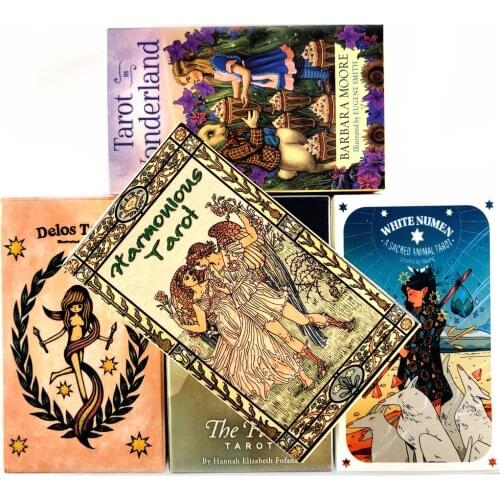 Hot Sell Harmonious Tarot Cards High Quality Tarot Deck With Guidebook Board Game For Fate Divination Entertainment Game 78 Pcs
