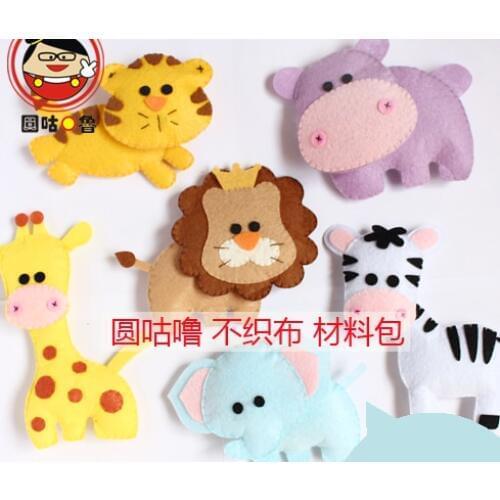 10~12cm Cartoon forest animal series Fabric Felt kit Non-woven cloth Craft DIY Sewing set Felt Handwork Material DIY needlework