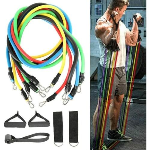 Gym Dumb-tension Pull Rope Set Portable Home Fitness Equipment Muscle Workout Training Gym Exercise Resistance Bands With Bag