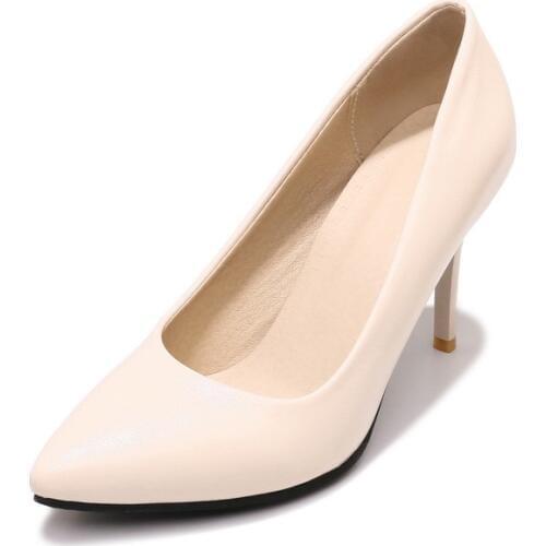 2019 age season new fashion pointed fine with size code 30-48 shallow mouth pointed joker single shoes