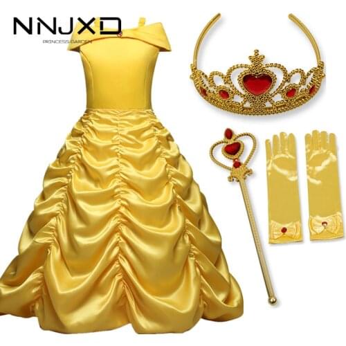 8Yrs Princess Dresses Costume Queen White Cosplay Dress Girls Party Clothing Fantasia Vestidos