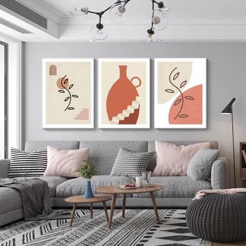 Boho Archway Posters Abstract Vase Ladder Canvas Painting Nordic Leaf Print Modern Wall Art Picture For Living Room Home Decor