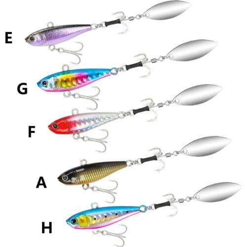 TSURINOYA Fishing Lure TAIL SPIN 43mm 24g 360° Artificial Spinner Bait Metal Spoon JIG Hard Bait Seabass Lure
