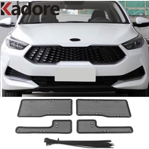 Insect Screening Mesh For Kia Cerato Forte K3 2019 2020 2021 ABS Front Center Grille Insert Net Car Styling Accessories 4pcs