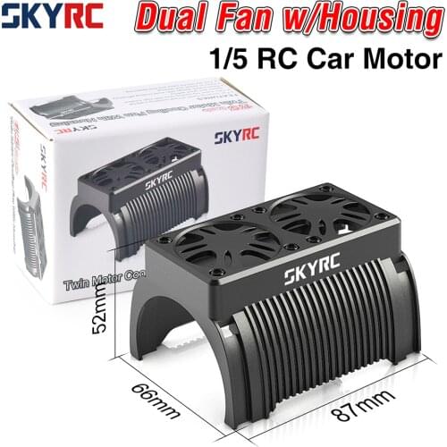 SKYRC Twin Motor Cooling Fan with Housing 55mm Brushless Motor Heatsink for Rocket 5593 55113 1/5 scale Traxxas Arrma RC Car