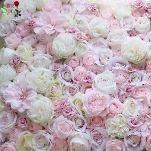 SPR silk rose flower wall backdrop wedding decoration artificial flowers arrangements table runner arch flowers for party baby