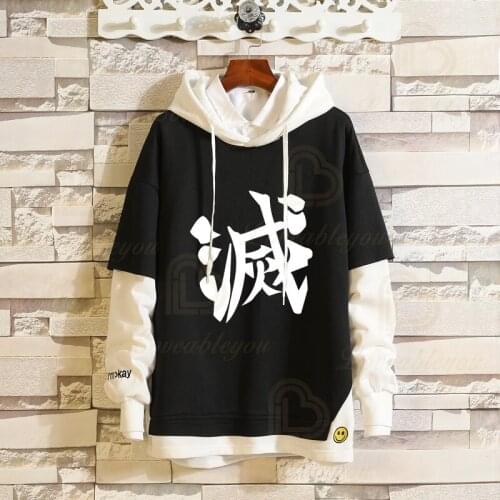 Anime Sweatshirts Cosplay Costume Hoodies 3D Classic Men Women Hoodie Clothing Fake Hip Hop Two Piece Hoody