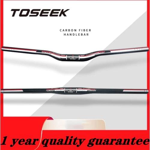TOSEEK Full 3K Carbon Fiber Bicycle MTB Handlebar 31.8 mm Rise Handlebar For Mountain Bike Parts 620/640/660/680/700/720mm