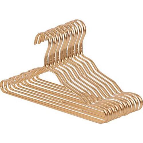 10 pcs/lot 41.5cm Household Adult Clothes Hangers Anti-skid Aluminium Alloy Coat Hanger Heavy Duty Clothing Hanging Rack