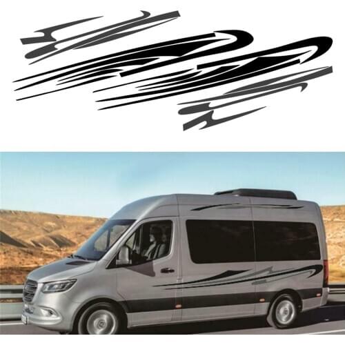 Camper Van Motorhome Side Body Graphic Stripe Decals Sticker Car Styling Vinyl