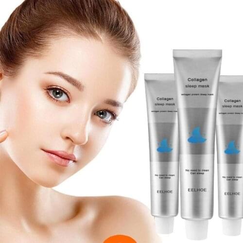 Collagen Sleeping Mask Cream Anti-aging Repair Masks Cream Hydrating Moisturizing Fine Pores Collagen Sleeping Mask