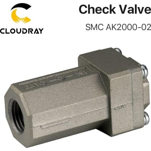 Cloudray Air Check Valve OEM SMC AK2000-20 Max.1.5 Mpa 1/4 Thread for Laser Machine Pneumatic System