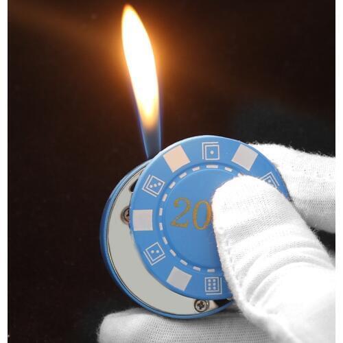 Free Fire Personality Chips Lighter Funny Shiny Butane Refillable Gas Lighter Portable Gadgets For Men