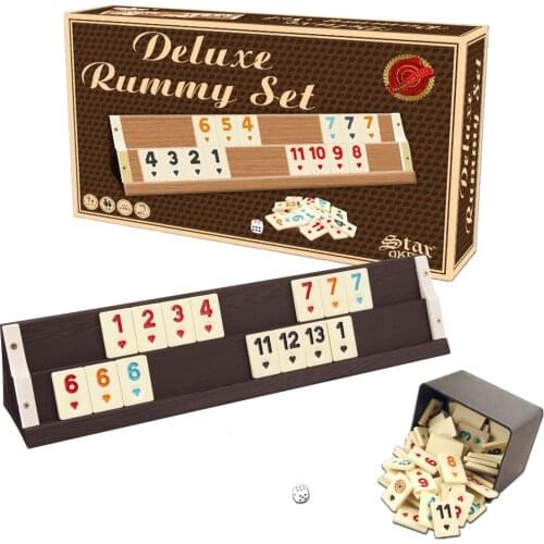 Star Brand Deluxe Wood Veneer Okey Set