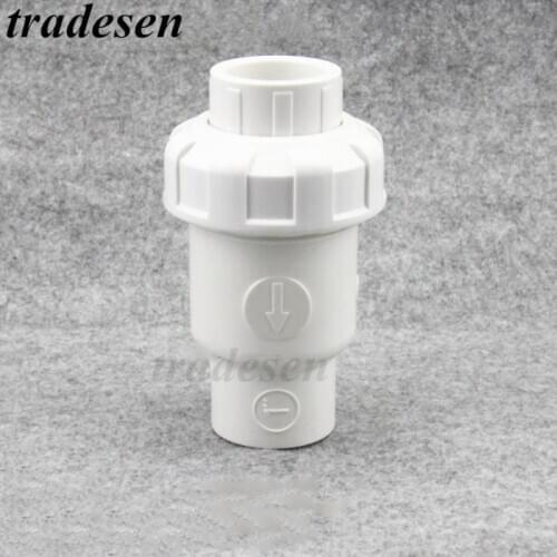 1pc White 20 25 32 mm check valve PVC pipe fittings plumbing system parts water tube connector water pipe non-return UPVC value