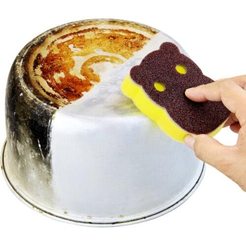 20pcs Emery Sponge Rust Remove Magic Wipe Eraser Clean Disk Washing Up Pot Kitchen Tools Super Strong Decontaminate Brush