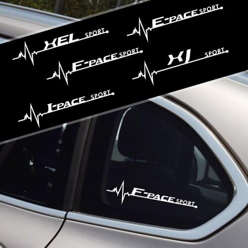 20*5.5CM 2PCS Car Side Window Reflective PVC DIY Decortion Decal For Jaguar XEL XFL E-PACE F-PACE I-PACE XJ Accessories