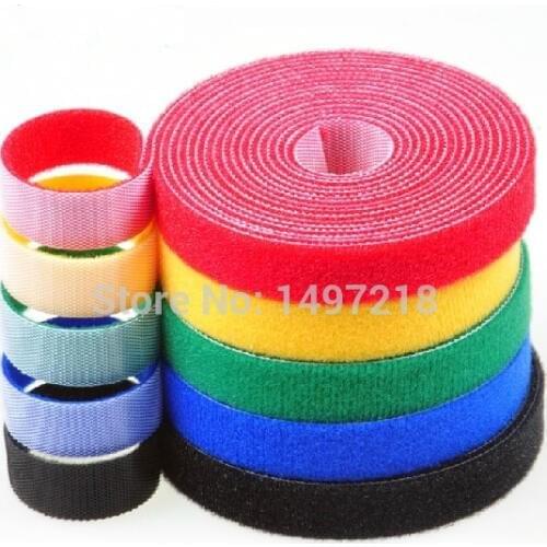 2cmx5m Ultrathin cable tie , Back to Back Nylon Strap, Power Wire Management Magic Tape Sticks, Hook and Loop Fastening Tape