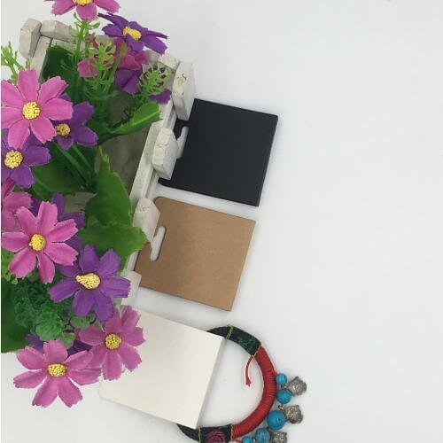 300Pcs Kraft Pendant Card Brown Blank Jewelry Displays Fold Cards Necklace/Hair Ring/Hand Chain Packaging Paper Card