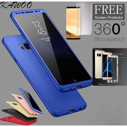 360 Full Body Case for Samsung Galaxy S6 S7 J3 J5 J7 A3 A5 A7 Hybrid Hard PC Cover for S8 Note 8 J5 Prime with Screen Film Capa
