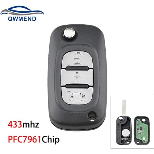 3BUT for Renault Key 433mhz PFC7961 Chip Smart Remote Car Key for Renault Megane III 3 / Scenic III 3 / Fluence 2009-2015
