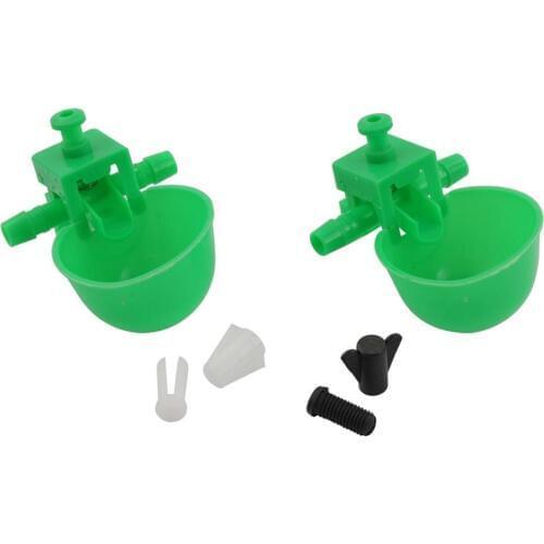 5 Pcs Green Chicken drinking Cups Quail Waterer Bowls Bird Animal Husbandry Tools Automatic Bird Coop Feeder Drinking Cups