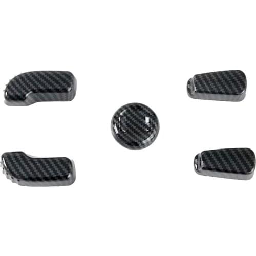 For Subaru Outback Legacy 2020 2021 Car Seat Adjustment Button Cover Trim Decor Sticker Accessories Carbon Fiber 5Pcs