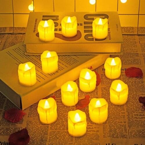 6Pcs Charming LED Light Candles Flameless Luminous Plastic Halloween Anniversary Flameless Candles for Party Decorating Candles