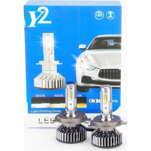 6000k 3000k 2 color in 1 H7 H4 H11 led headlight 9005 hb3 hb4 9006 9004 9007 H1 H3 H13 dual color CSP led light