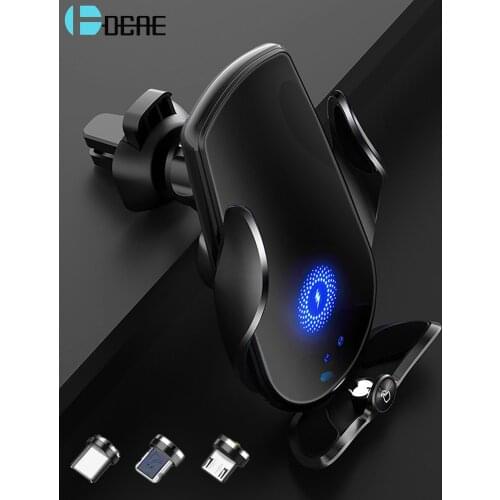 Car Wireless Charger 15W Qi Induction Automatic Magnetic Air Vent Mount Phone Holder For iPhone 12 11 XS XR X 8 Samsung S21 S20