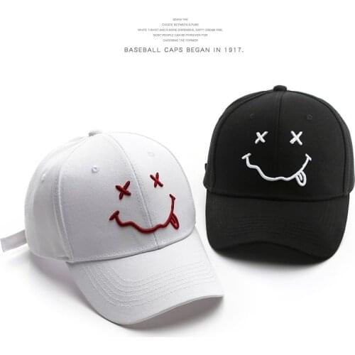 SLECKTON 100% Cotton Baseball Cap for Women and Men Fashion Embroidered Smiley Visors Cap Boys Girls Casual Snapback Hats Unisex
