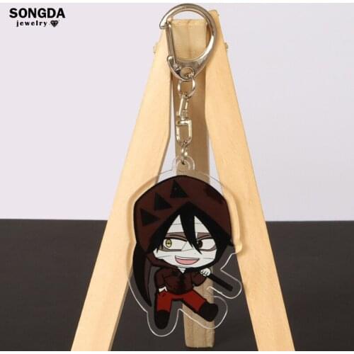 Angels of Death Keychain Anime Ray&Zack Rachel Gardner Acrylic Key Chains Backpack Pendant Keyring Accessories for Friends Gifts