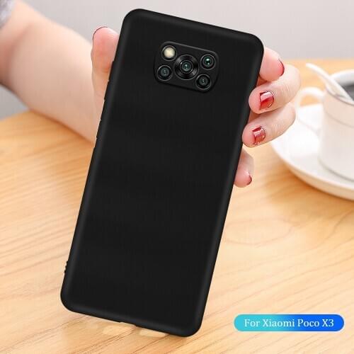Case For Xiaomi Poco X3 Case Simple Matte Soft Silicone Back Cover Phone Case For Poco X3 NFC Global Version Poxo M3 X3 F2Pro X2