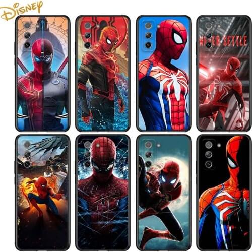 Spiderman hero for Samsung Galaxy S21 Ultra Plus Note 20 10 9 8 S10 S9 S8 S7 S6 Edge Plus Black Phone Case