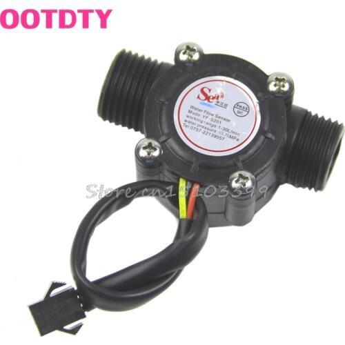 Water Flow Sensor Flowmeter Hall Flow Sensor Water Control 1-30L/min 2.0MPa 1PC G08 Whosale&DropShip