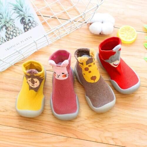 Baby Sock Shoes Baby Girl Baby Boy Floor Anti-slip Shoes Cotton Toddler Floor Socks First Walker Shoes Baby Warm Walking Shoes