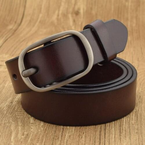 Mens belt leather belt men male genuine leather strap brown cow leather belt for men pin buckle vintage jeans cintos masculinos
