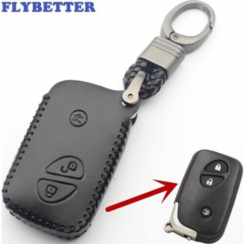 FLYBETTER Genuine Leather Smart Remote Control Key Case Cover For Lexus ES250/RX270/RX350/GX460 L38
