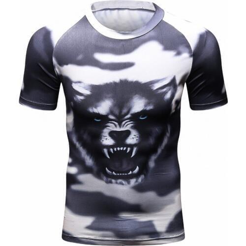 3d printed T-shirt and Wolf man - new arete 3d funny werewolf in summer 2017