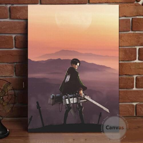 Canvas Anime Levi Attack on Titan Pictures Home Decoration Paintings Poster HD Prints Wall Art Modular Living Room