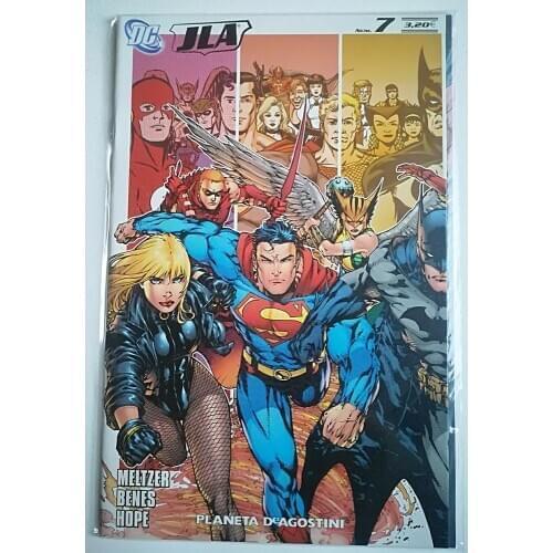 JLA No. 7, DC COMICS, EDITORIAL PLANETA - 2008, the Justice League, 1st Spanish edition, COMIC BOOK, author BRAD MELTZER