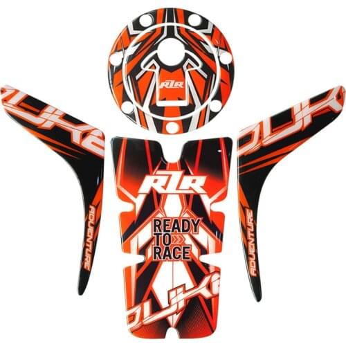 Motorcycle 3D Tank Pad Protector Fuel Tank Grip Stickers Cover Racing Decal Fit For KTM Duke 390 250