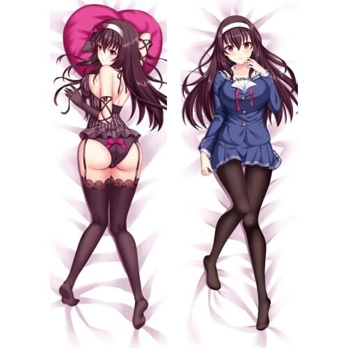 Mxdfafa Japanese Anime Saenai Heroine no Sodatekata Dakimakura Pillow Cover Female Cartoon Hugging Body Pillowcase Otaku Bedding