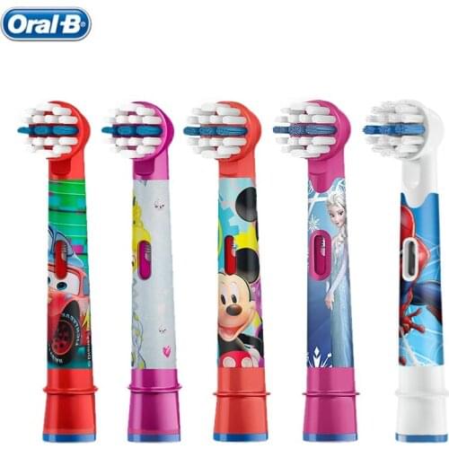Oral B Kids Replacement Electric Toothbrush Heads for Ages 3+ Children Round Rotation Tooth Brush Heads Soft Refills 4pc/pack